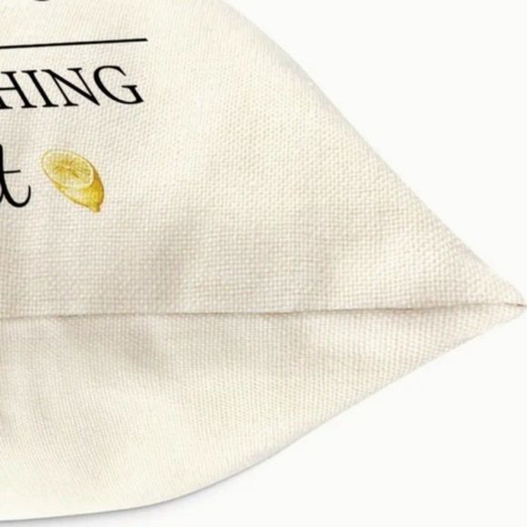 NEW WHEN LIFE GIVES YOU LEMONS MAKE SOMETHING SWEET FARMHOUSE LINEN PILLOW COVER - Picture 3 of 5